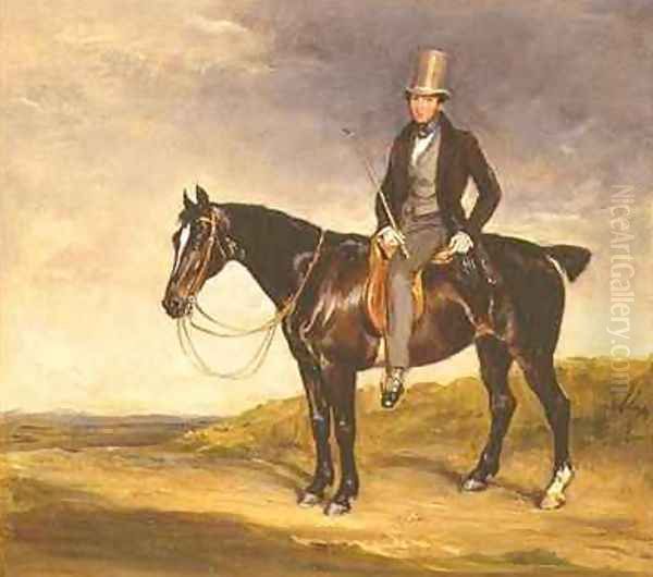 John Hay Mackenzie on his Dark Bay Cob Oil Painting by Sir Francis Grant