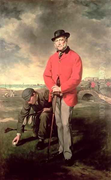 Portrait of John Whyte Melville of Bennochy and Strathkinness Captain of the Club 1823 Oil Painting by Sir Francis Grant