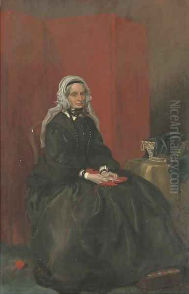 Portrait of Emily Jane, Viscountess Hardinge (1789-1865) Oil Painting by Sir Francis Grant