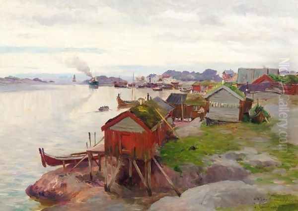 Svolvær, Lofoten, Norge Oil Painting by Johannes Grimelund