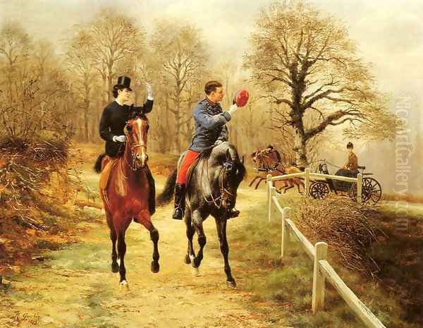 An Afternoon Ride Oil Painting by Jean Richard Goubie