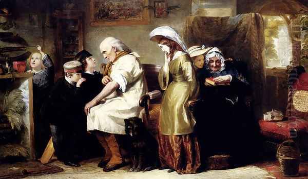 A Visit To The Old Soldier Oil Painting by William James Grant