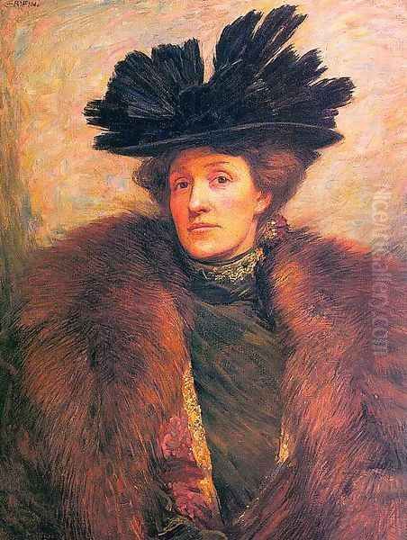 Portrait of a Lady, Paris 1897 Oil Painting by Walter Griffin