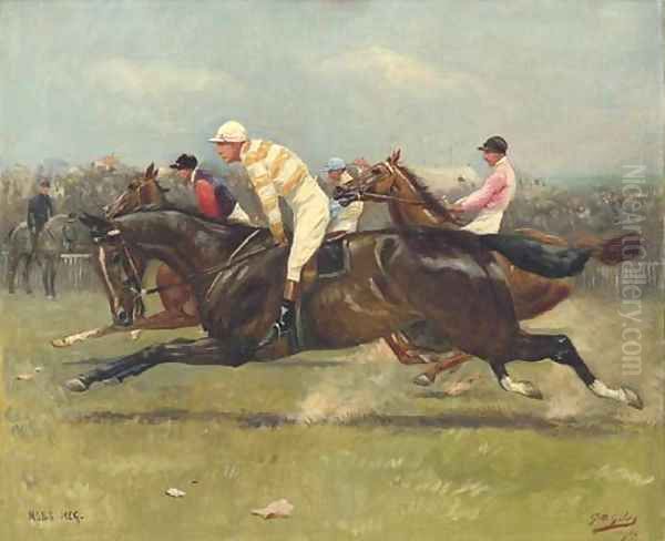 Mons Meg winner of the Gold Vase at Ascot, 1891 Oil Painting by G.D. Giles