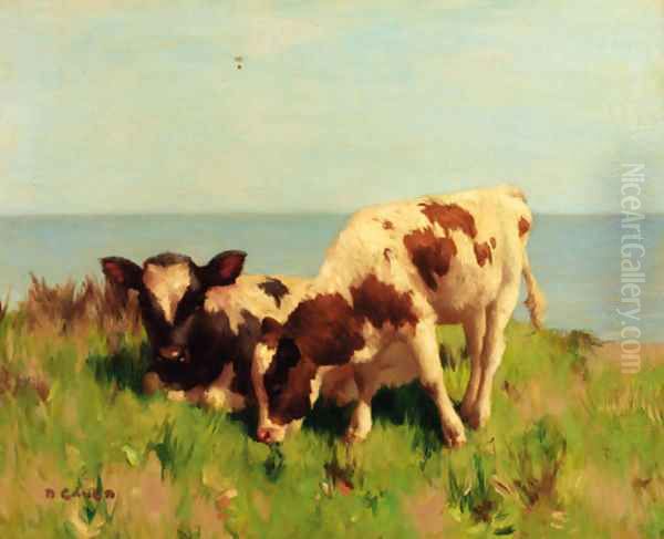 The Shore Pasture Oil Painting by David Gauld