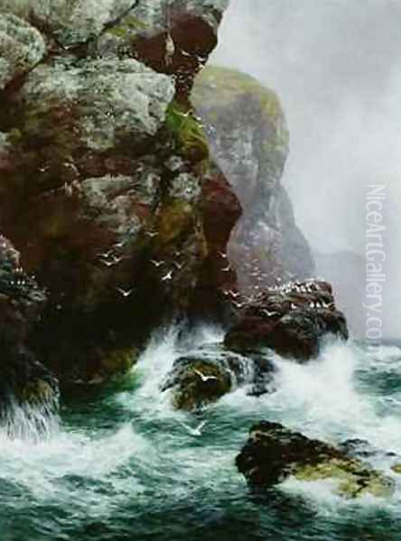 The Fowlers Crag Oil Painting by Peter Graham