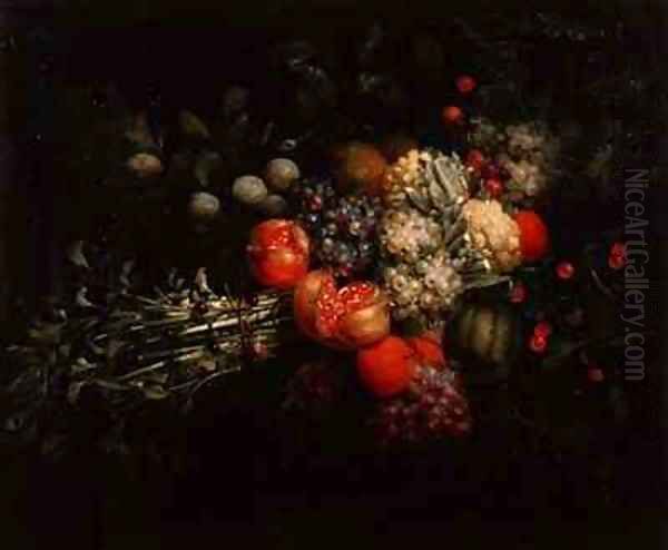 Still Life with Fruits Oil Painting by Jan Pauwel Gillemans The Elder