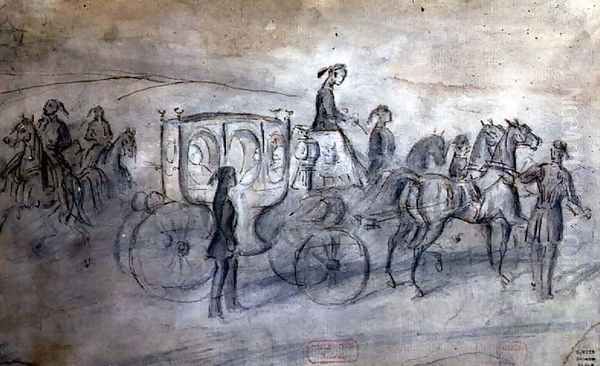 The Sultans Carriage Oil Painting by Constantin Guys