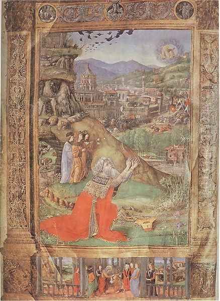 Florentine Bible Oil Painting by Gherardo di Giovanni del Fora