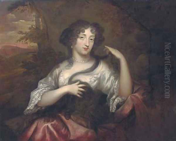 Portrait of Hortense Mancini, Duchess of Mazarin Oil Painting by Henri Gascars