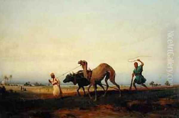 Working in Africa Oil Painting by Karl Girardet