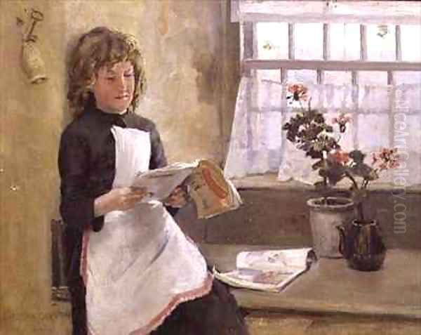 In a cottage by the sea Oil Painting by Norman Garstin