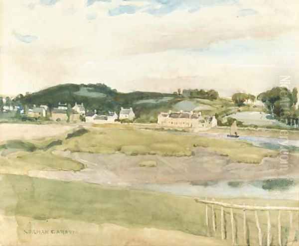 Hayle Estuary, Cornwall Oil Painting by Norman Garstin