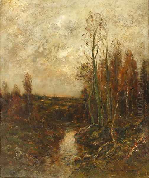 Autumn Landscape Oil Painting by Edward B. Gay