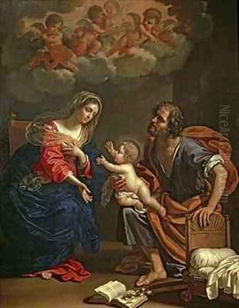 The Holy Family Oil Painting by Benedetto Gennari