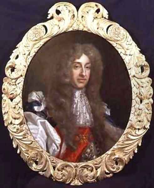 Portrait of James II 1633-1701 in Garter robes Oil Painting by Benedetto Gennari