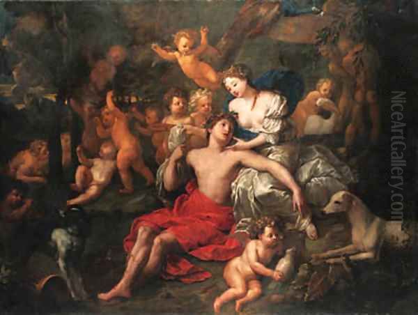 Diana and Endymion Oil Painting by Benedetto Gennari