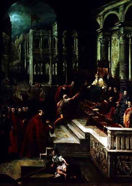 Fisherman giving the Ring to the Doge of Venice Oil Painting by Giovanni Antonio Guardi