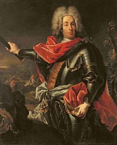 General Count Johann Matthias von der Schulenburg Oil Painting by Giovanni Antonio Guardi