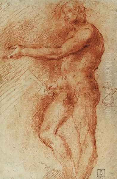 Study of a standing nude Oil Painting by Giovanni Antonio Guardi