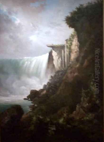 The Niagara River at the Cataract Oil Painting by Gustavus Grunewald