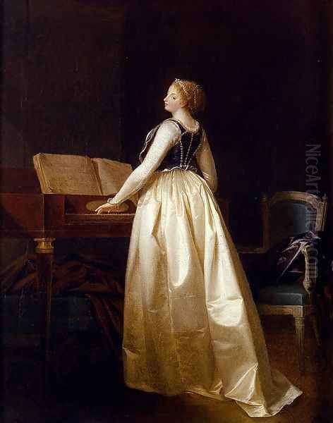 A Lady Playing The Virginals by Henri-Nicolas Van Gorp