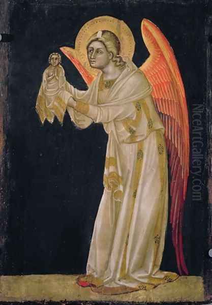 Angel Oil Painting by Ridolfo di Arpo Guariento