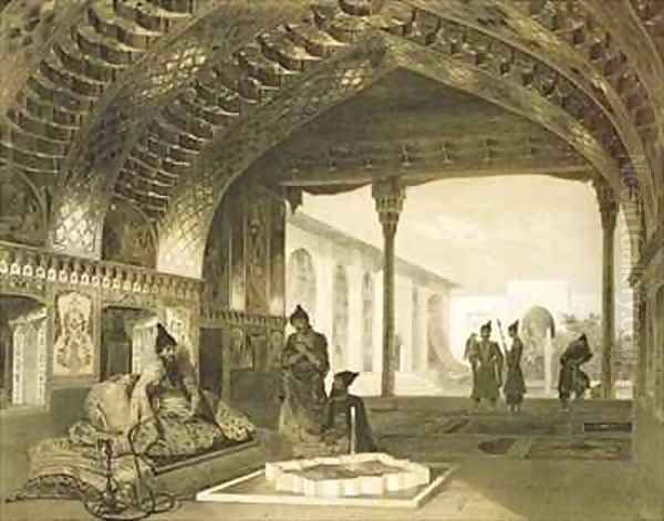 The Hall of Mirrors in the Palace of the Sardar of Yerevan Armenia Oil Painting by Grigori Grigorevich Gagarin