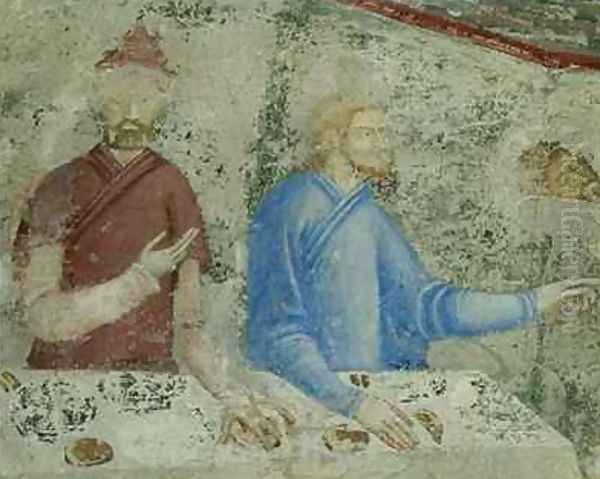 The Feast of Herod detail from the chapel of St Jean Oil Painting by Matteo Giovanetti