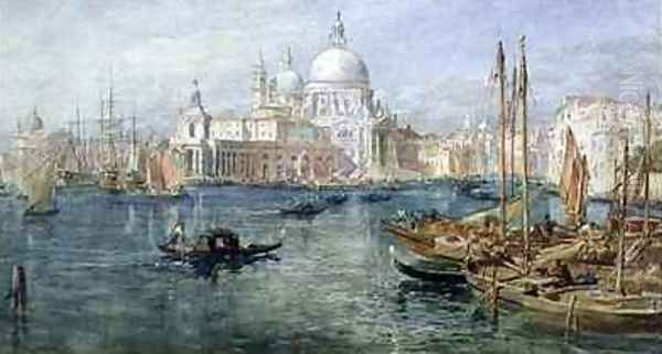 St Maria della Salute Venice Oil Painting by Edward Angelo Goodall