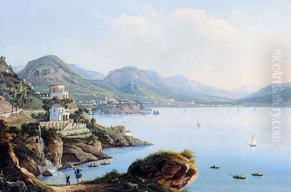 Strada Di Sorrento Oil Painting by Luigi Giordano