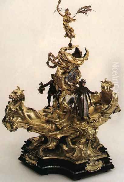 Epergne Presented to Queen Victoria as a Jubilee Gift by the Officers of the Army Oil Painting by Alfred Gilbert