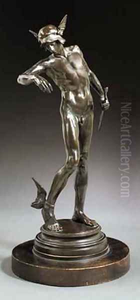 Perseus Arming I Oil Painting by Alfred Gilbert