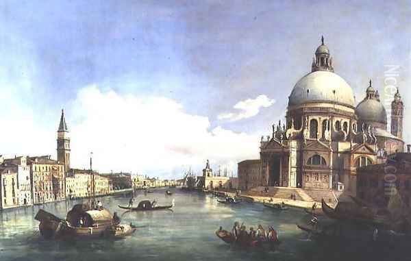 Santa Maria della Salute Venice Oil Painting by Giovanni Grubacs