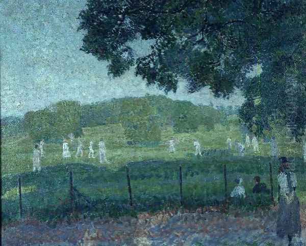 The Cricket Match Oil Painting by Spencer Frederick Gore