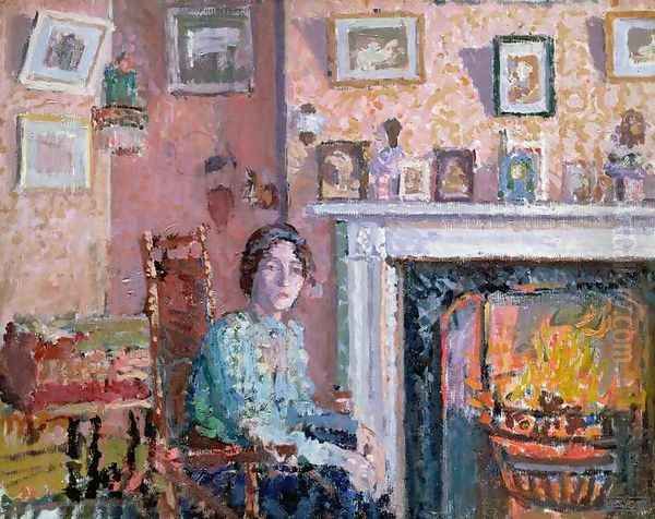 Interior Mornington Crescent Oil Painting by Spencer Frederick Gore