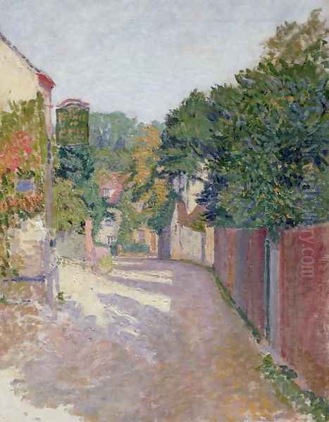 Village Lane Oil Painting by Spencer Frederick Gore