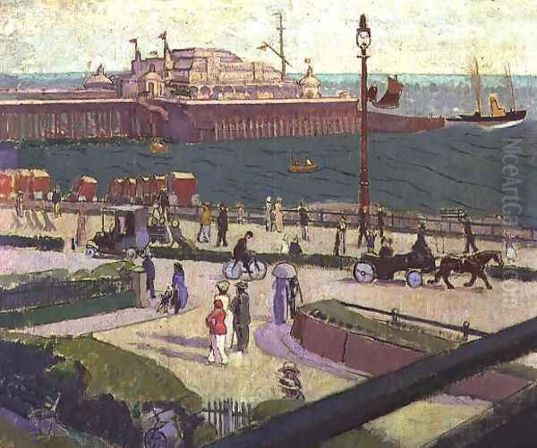 Brighton Pier Oil Painting by Spencer Frederick Gore