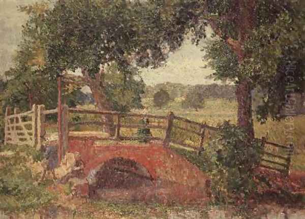 The Bridge at Panshanger Park Oil Painting by Spencer Frederick Gore