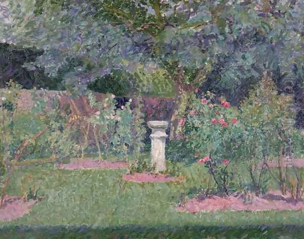 The Garden at Hertingfordbury Oil Painting by Spencer Frederick Gore