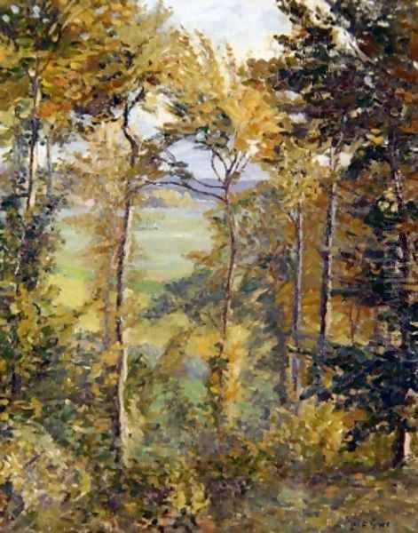 Wooded Landscape at Tibermont Neuville Les Dieppes Oil Painting by Spencer Frederick Gore