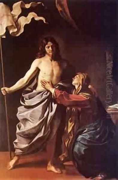 Apparition Of Christ To The Virgin 1628-30 Oil Painting by Guercino