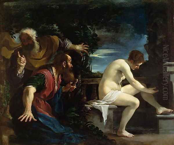 Susanna and the Elders Oil Painting by Guercino