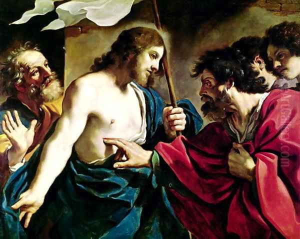 The Incredulity of St Thomas Oil Painting by Guercino