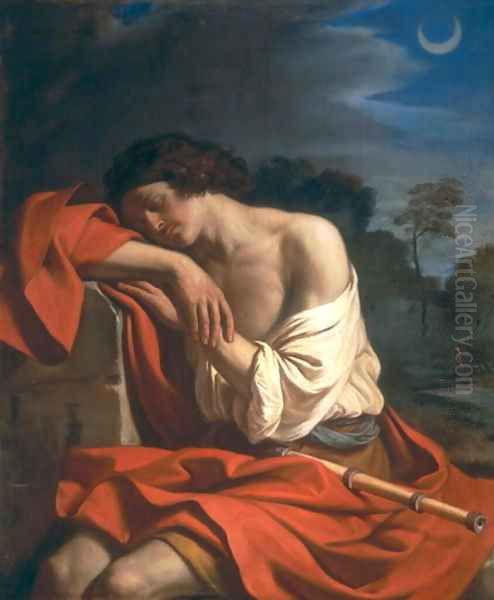 The Sleep of Endymion 1645 Oil Painting by Guercino