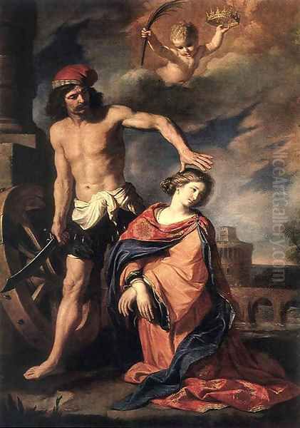 Martyrdom of St Catherine 1653 Oil Painting by Guercino