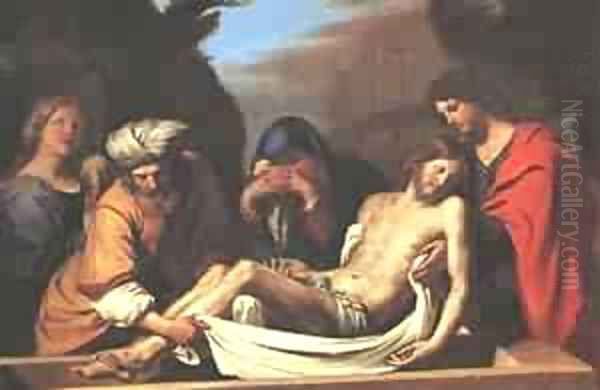 The Entombment Of Christ 1656 Oil Painting by Guercino