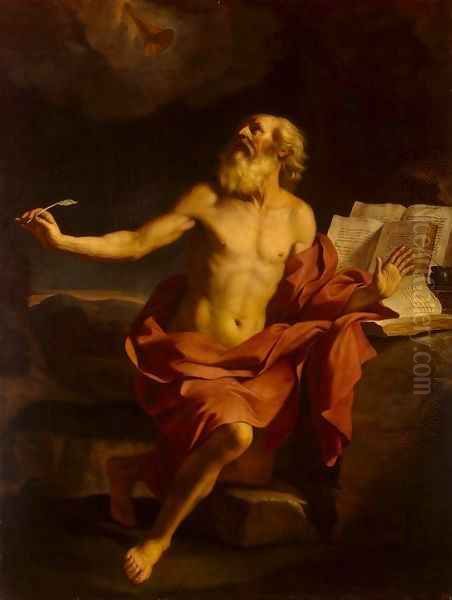 St Jerome in the Wilderness Oil Painting by Guercino