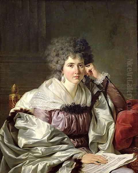 Madame Nicaise Perrin nee Catherine Deleuze Oil Painting by Johann Erhard Gruber