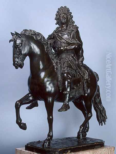 Model for an Equestrian Statue of Louis XIV Oil Painting by Francois Girardon